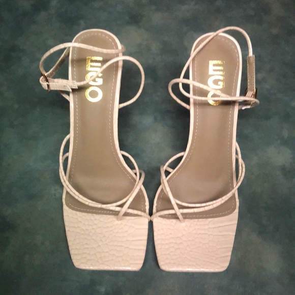 Ego Strappy Square Toe Flared Block Heel - Picture 1 of 2